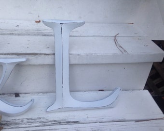 Large Letter, Shabby Chic Wall Decor - New Item - PiCK YoUR CoLOr and PIcK YOuR LeTTeR