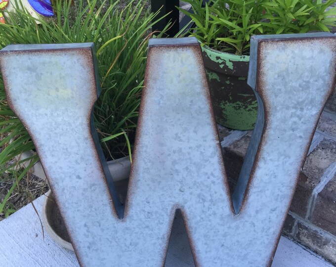 Metal Letters Wall Decor Wall Metal Letter Galvanized Etsy