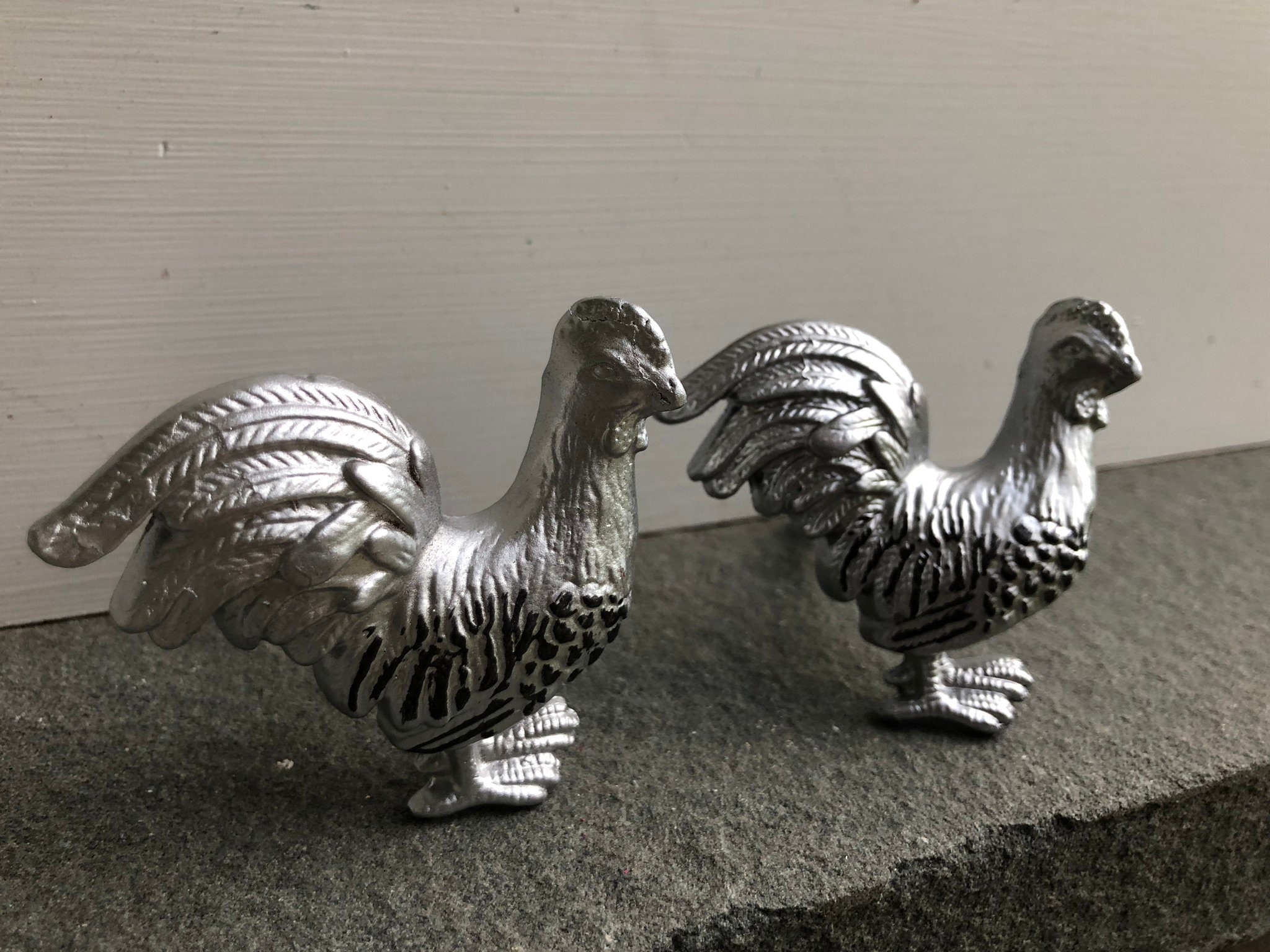 Rooster Drawer Pulls / Drawer Knobs / rooster knobs Shabby Etsy