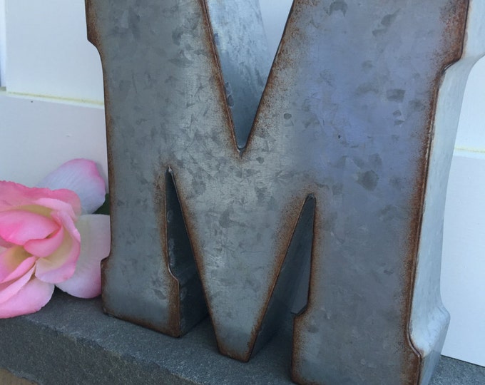 Metal Letters/ Wall Decor/ Wall Metal Letter/ Galvanized Etsy