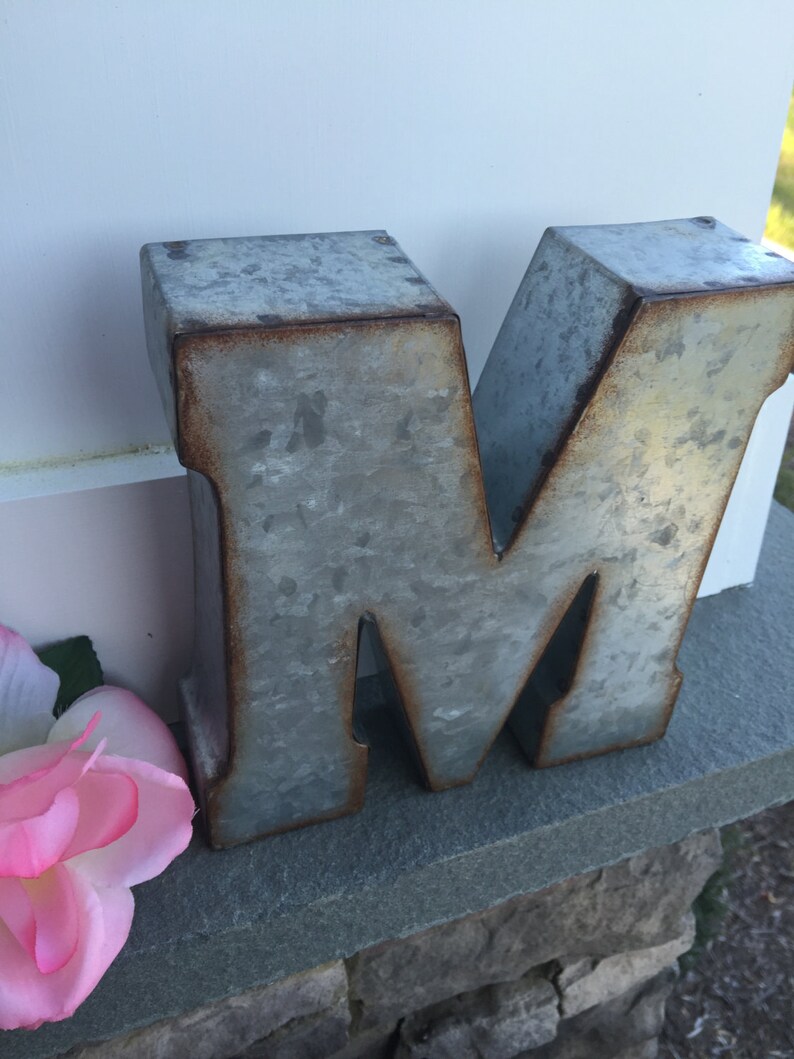 Metal Letters/ Wall Decor/ Wall Metal Letter/ Galvanized Etsy