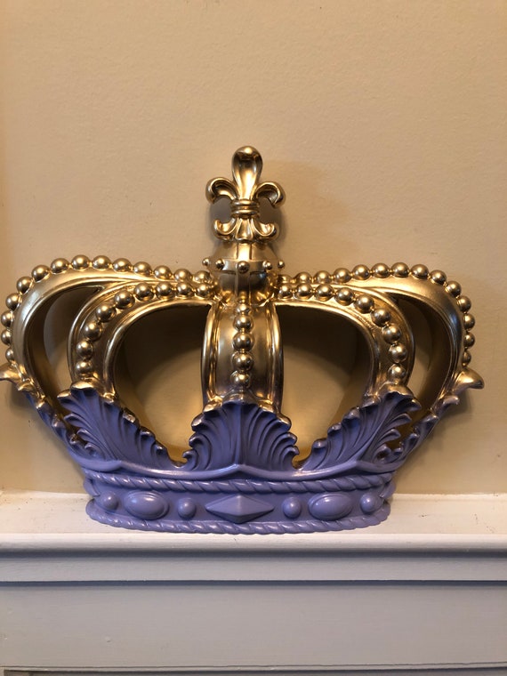 Two Tone Crown Crown Wall Decor Shabby Chic Decor Home And Etsy