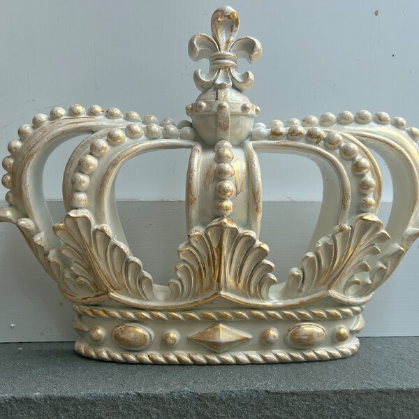 Crown/Wall Decor/ Shabby Chic Decor/ Home and Garden Decor/Off-White Crown Decor/ Bedroom Decor