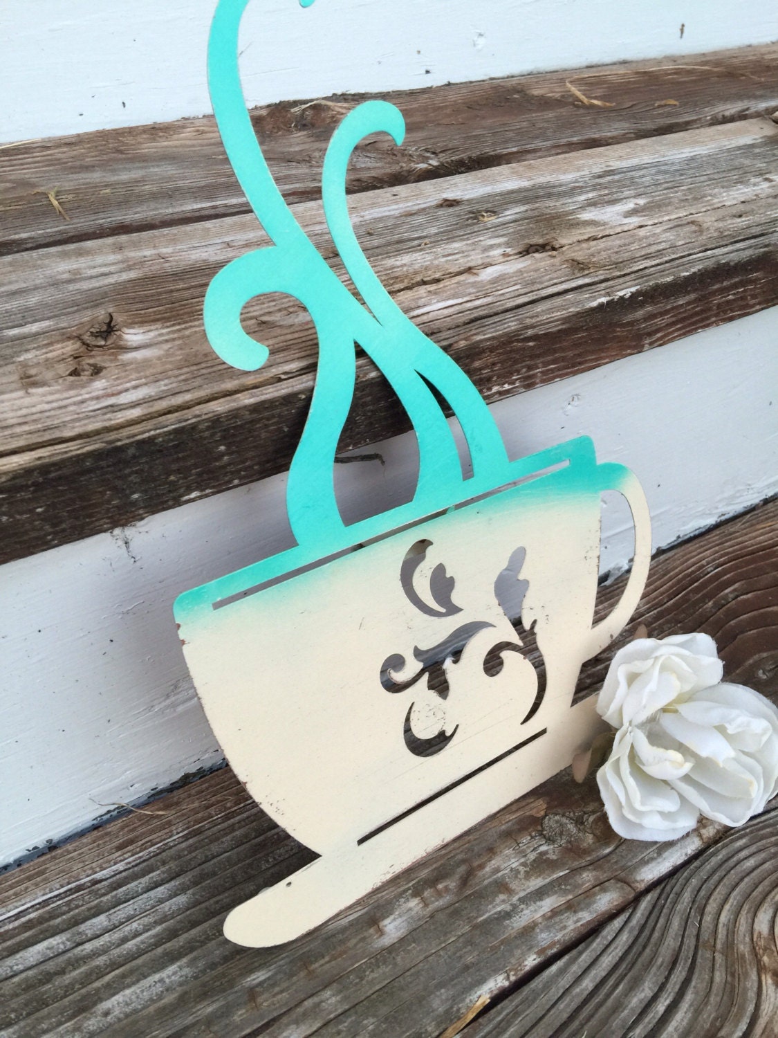 Coffee Cup Decor/ Wall Decor/ Coffee Wall Decor/ Shabby Chic | Etsy