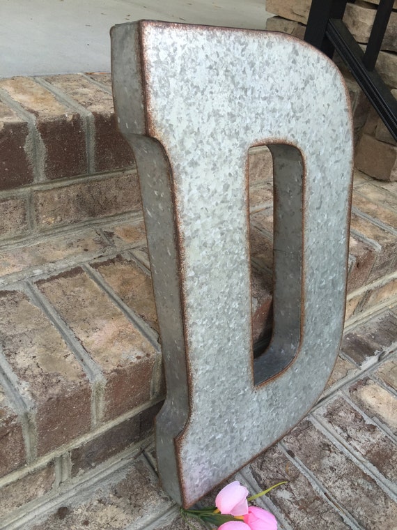 Metal Letters Wall Decor Wall Metal Letter Galvanized Etsy