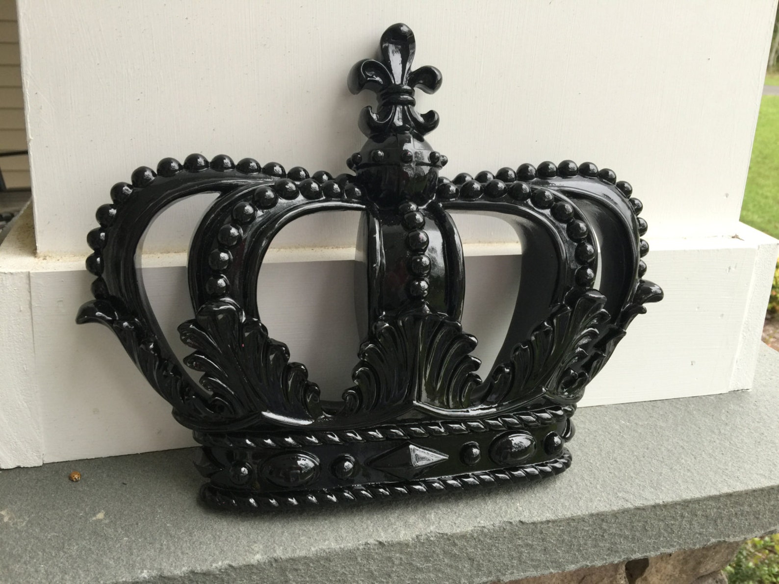 Crown/black Wall Decor/ Shabby Chic Decor/ Home and Garden Etsy