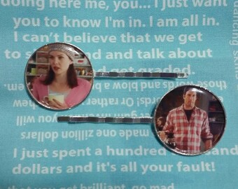 Luke and lorelai Lukes diner gilmore girls inspired coffee hair clips