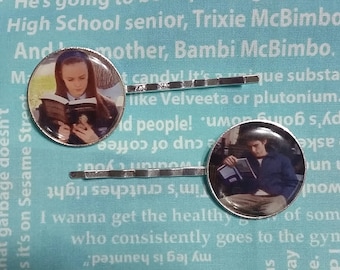 Rory and Jess gilmore girls inspired hair clips