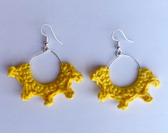 Instant Download Crochet Pattern Sunshine Earrings