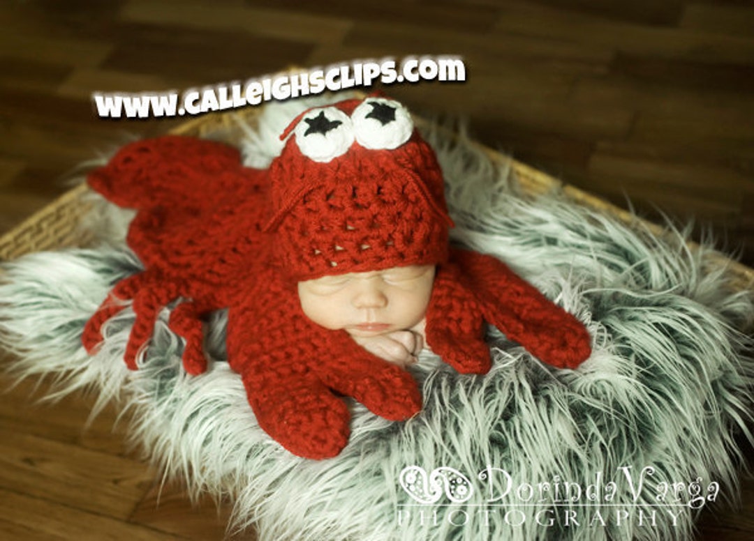 Pinchy the Lobster Cuddle Critter Cape Set Newborn Photography Prop Etsy
