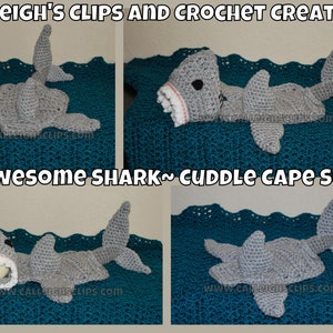 Jawsome Shark Cuddle Critter Cape Set Photography Prop image 2