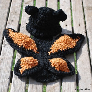 Instant Download Crochet Pattern No 14 Butterfly Cuddle Critter Cape Set Newborn Photography Prop image 5