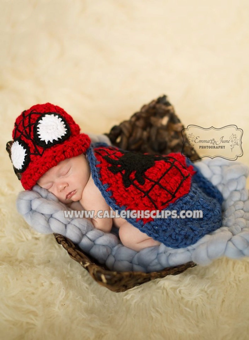 Instant Download Crochet Pattern No. 93 Spiderbaby Cuddle Cape Set image 2