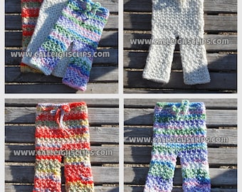 Instant Download Crochet Pattern- No. 91.2 Textured Short or pants - Size Newborn - 4T