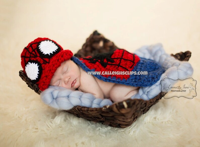 Instant Download Crochet Pattern No. 93 Spiderbaby Cuddle Cape Set image 3