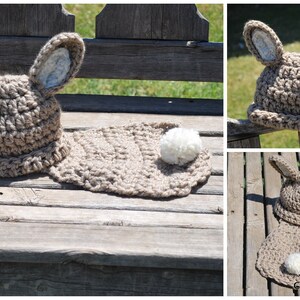 Instant Download Crochet Pattern no.25 Bunny Rabbit Cuddle Critter Cape Set image 3