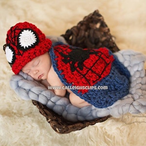 Instant Download Crochet Pattern No. 93 Spiderbaby Cuddle Cape Set image 1