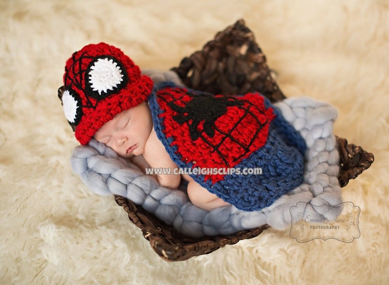 Instant Download Crochet Pattern No. 93 Spiderbaby Cuddle Cape Set image 1