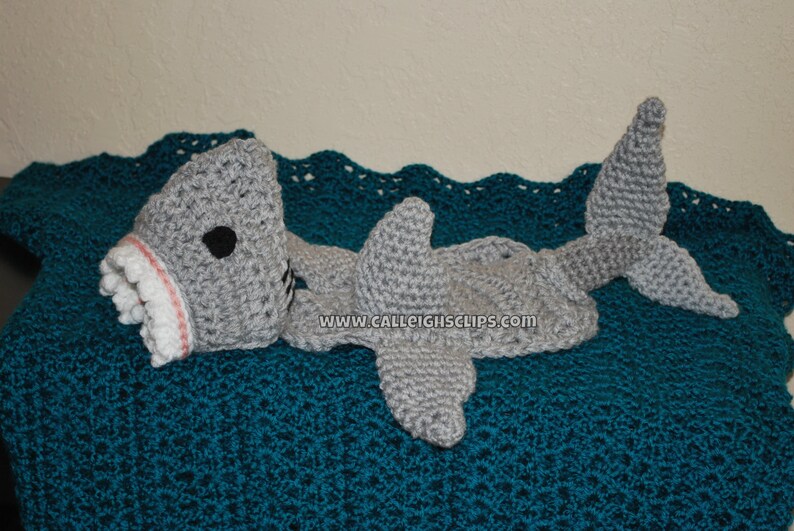 Jawsome Shark Cuddle Critter Cape Set Photography Prop image 3