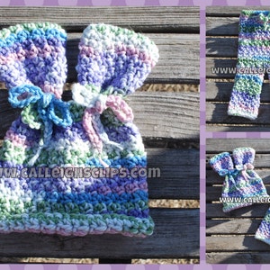 Instant Download Crochet Pattern No. 91 Textured Bunny Hat and Bottoms Size Newborn 4T image 2