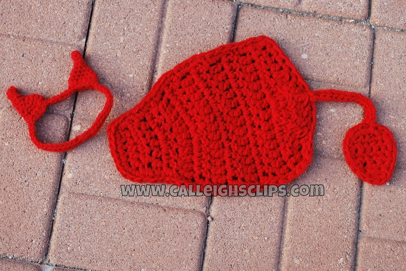 Instant Download Crochet Pattern No 74.2 Lil' Devil Cuddle Critter Cape Sets image 1