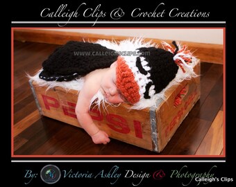 Puddles The Penguin Cuddle Critter Cape Set  Newborn Photography Prop