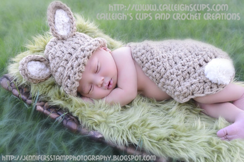Bunny Rabbit Cuddle Critter Cape Set Newborn Photography Prop - Etsy
