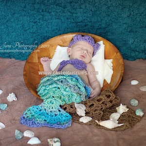 Instant Download Crochet Pattern No. 59 Mermaid Princess Cape Set Nb 4 years image 2