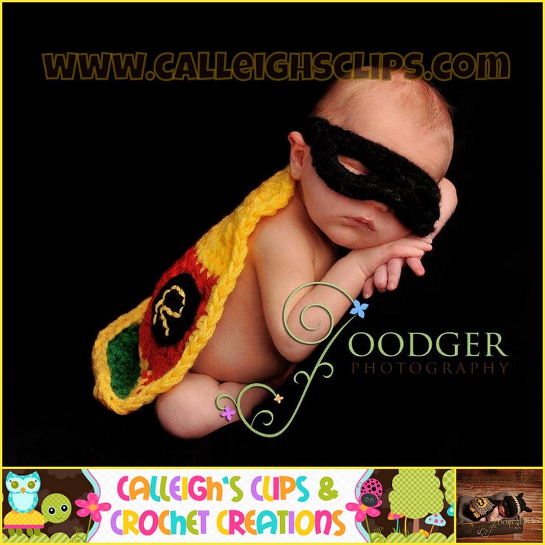 Instant Download Crochet Pattern No. 21 Batbaby and sidekick Cuddle Cape Set image 3