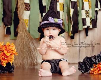 Crafty Witch Hat - Newborn, Toddler, Child, Pre-teen and Adult Sizes