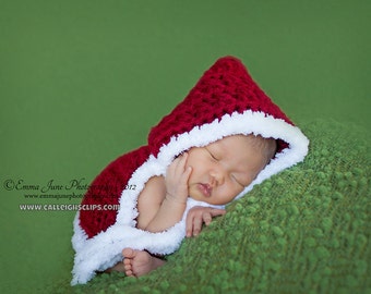 LIttle Mrs. Christmas Capelet- Customizable  - 0-3 mo size -