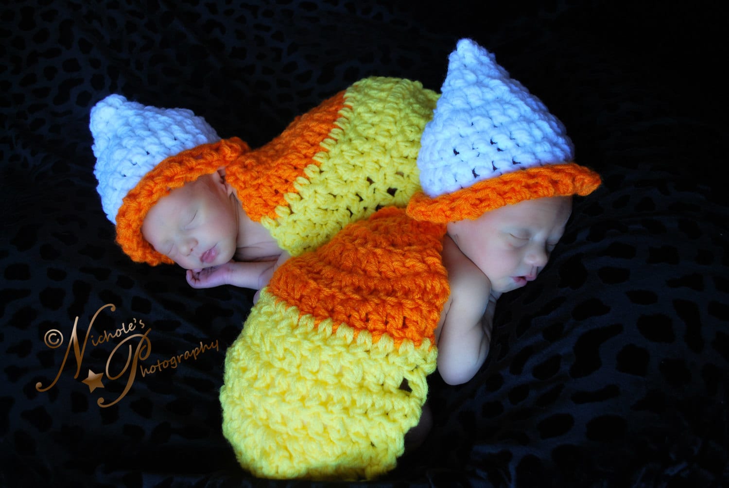 39 Candy Corn Crochet Patterns to Sweeten Your Autumn Decor 13 Crochet Pattern -Candy Corn- Cuddle Critter Cape Set