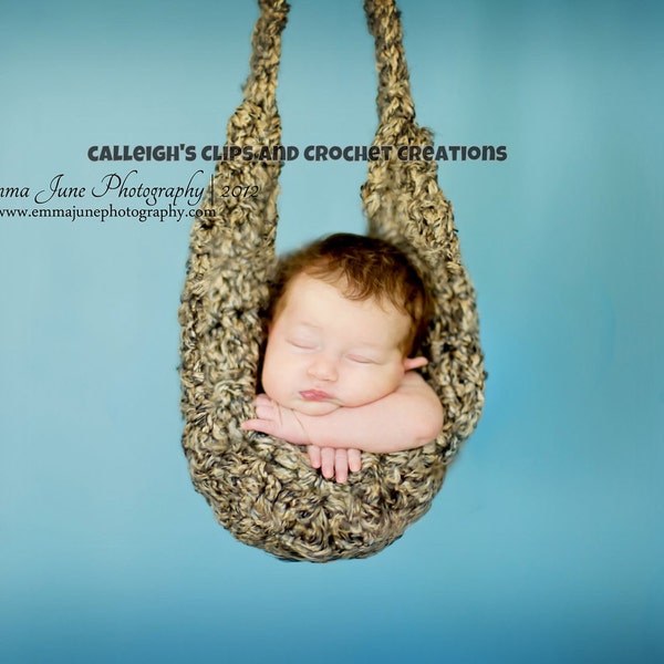 Instant Download Crochet Pattern - No 34 Thick N' Quick Crochet Hammock - Newborn Photography Prop