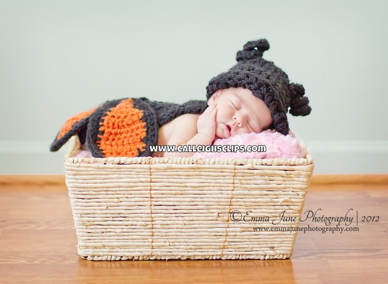 Instant Download Crochet Pattern No 14 Butterfly Cuddle Critter Cape Set Newborn Photography Prop image 3