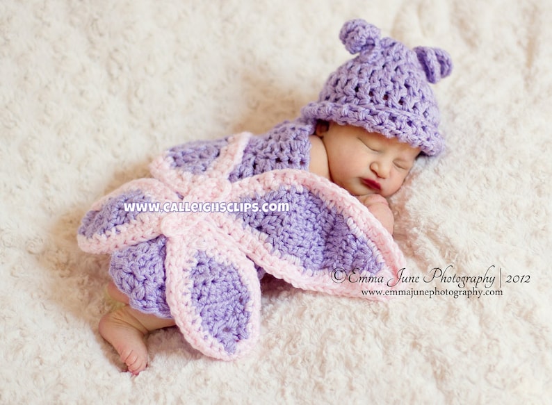 Instant Download Crochet Pattern No 14 Butterfly Cuddle Critter Cape Set Newborn Photography Prop image 1