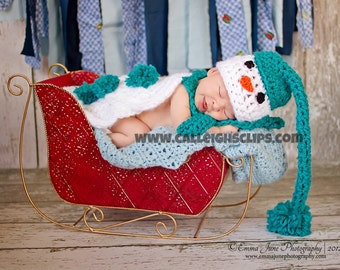 Snowman Cuddle Critter Cape Set  - Newborn Photography Prop