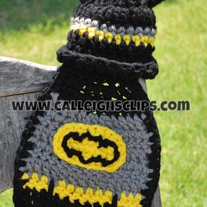 Instant Download Crochet Pattern No. 21 Batbaby and sidekick Cuddle Cape Set image 4