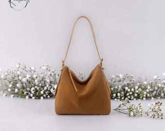 Suede Crossbody Bag for Women, Large Capacity Shoulder Bag, Light Luxury Purse, High-End Cowhide Tote, Casual Underarm Handbag