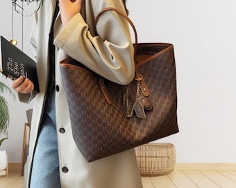 Borsa grande con motivo per donna, borsa oversize per lavoro e viaggio, borsa a tracolla casual, regalo per lei, borsa da lavoro per tutti i giorni, borsa a tracolla