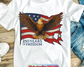 Sublimacja z okazji 250. rocznicy USA – Vintage 250 lat wolności PNG, Ameryka 1776–2026, 4 lipca, Dzień Niepodległości, Flaga Stanów Zjednoczonych PNG