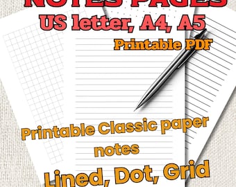 Papel cuadriculado imprimible: tamaño carta, A4 y A5 (archivos PDF descargables)
