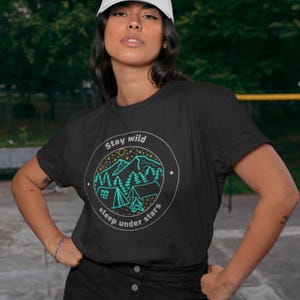 Camping Tee Unisex Softstyle T-Shirt, Outdoor Adventure Shirt, Nature Lover Gift, Hiking Graphic Tee, Camping Trip Apparel