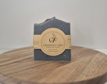 Tallow Face Soap Bar – Grass-Fed Beef Tallow, Activated Charcoal & Lavender | Natural Skincare, Detox Bar, Calming Facial Cleanser