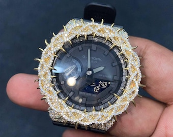 Iced Out Moissanite Watch: Custom 2100 Unisex Hip Hop Bustdown