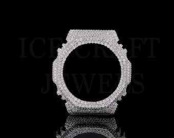 Iced Out Diamond Moissanite Watch Bezel | Custom Hip Hop Watch Mod Case