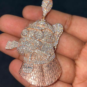 Iced Out Moissanit Diamant Anhänger: Individueller 925er Silber Hip Hop Schmuck