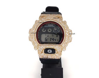 Custom Iced-Out Digital Watch VVS Moissanite Diamonds | Hip-Hop Style | Diamond Tester Passed