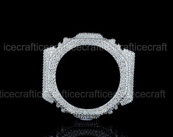 Iced Out Diamond Moissanite Watch Bezel | Custom Hip Hop Watch Mod Case