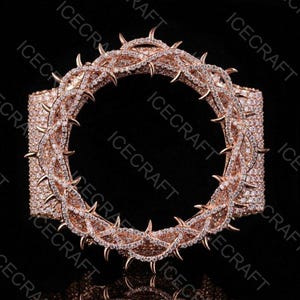 Iced Out Watch Bezel GA2100 | VVS Moissanite Spiked Gold Case Mod