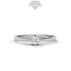 Minimalist Moissanite Engagement Ring: 925 Sterling Silver Solitaire